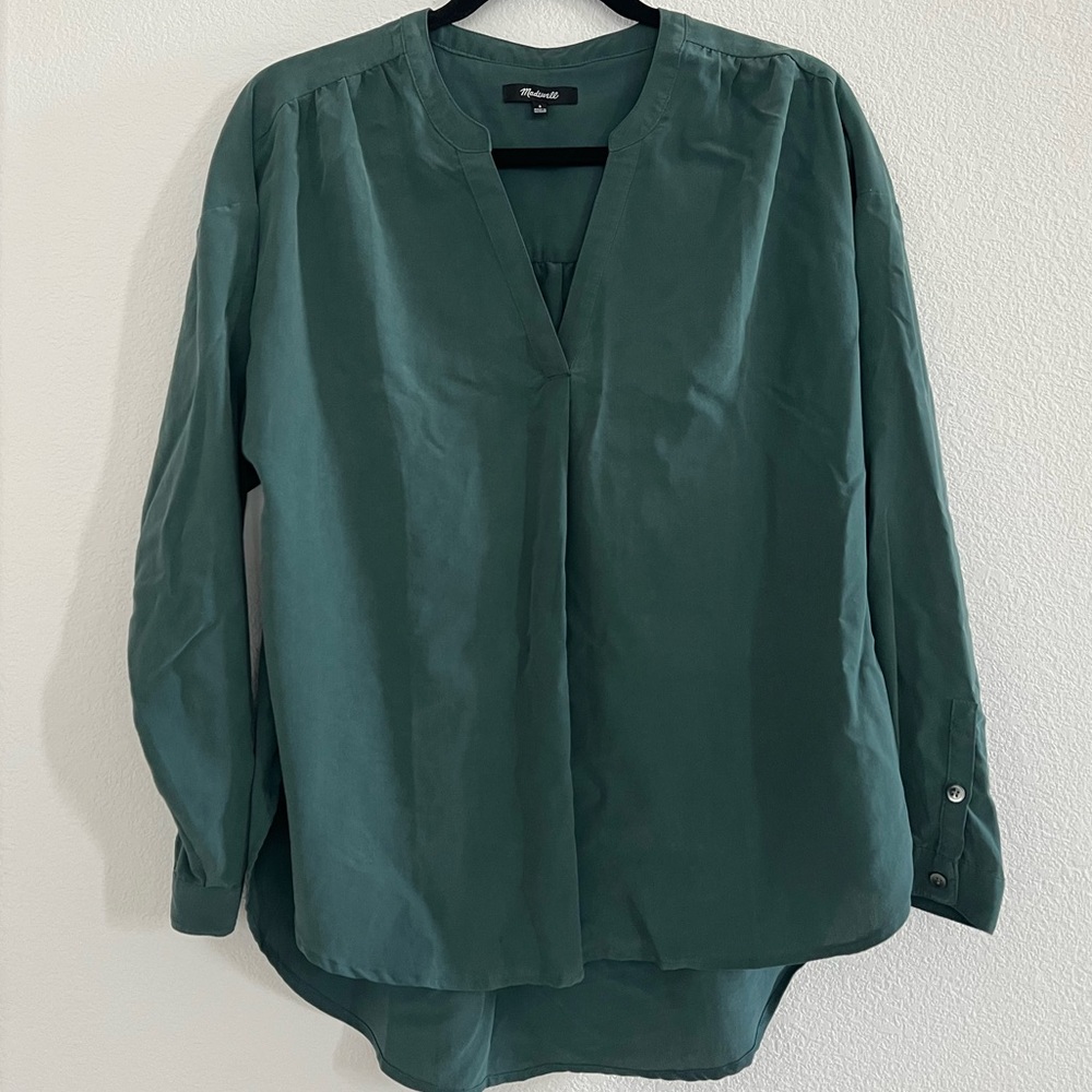 Madewell Flowy Long Sleeve with Button Sleeves